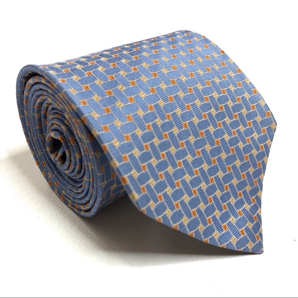 Brooks brothers thick 100% silk tie blue